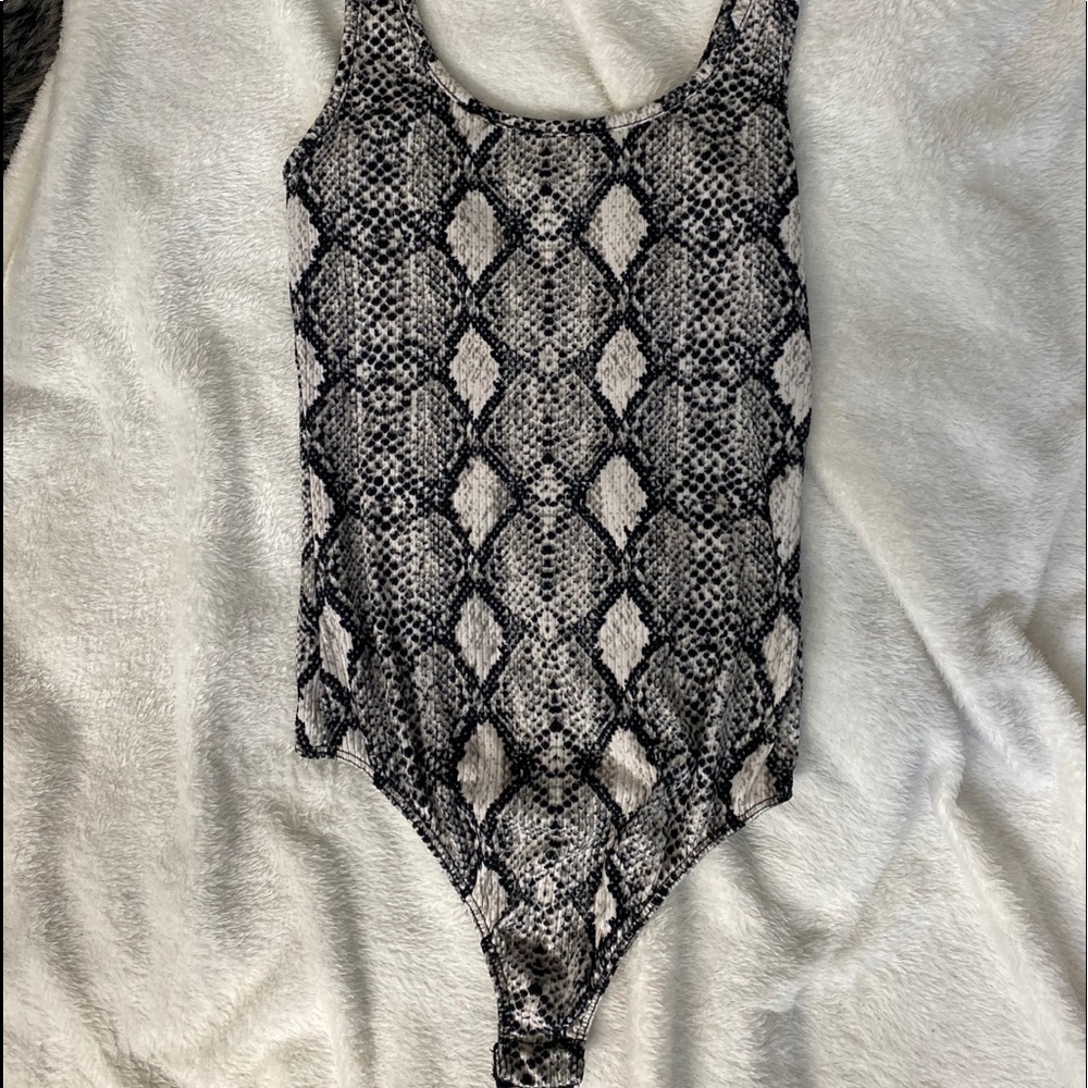 Snake print bodysuit